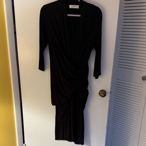 MM Lafleur Elegant Black Long Sleeve Dress